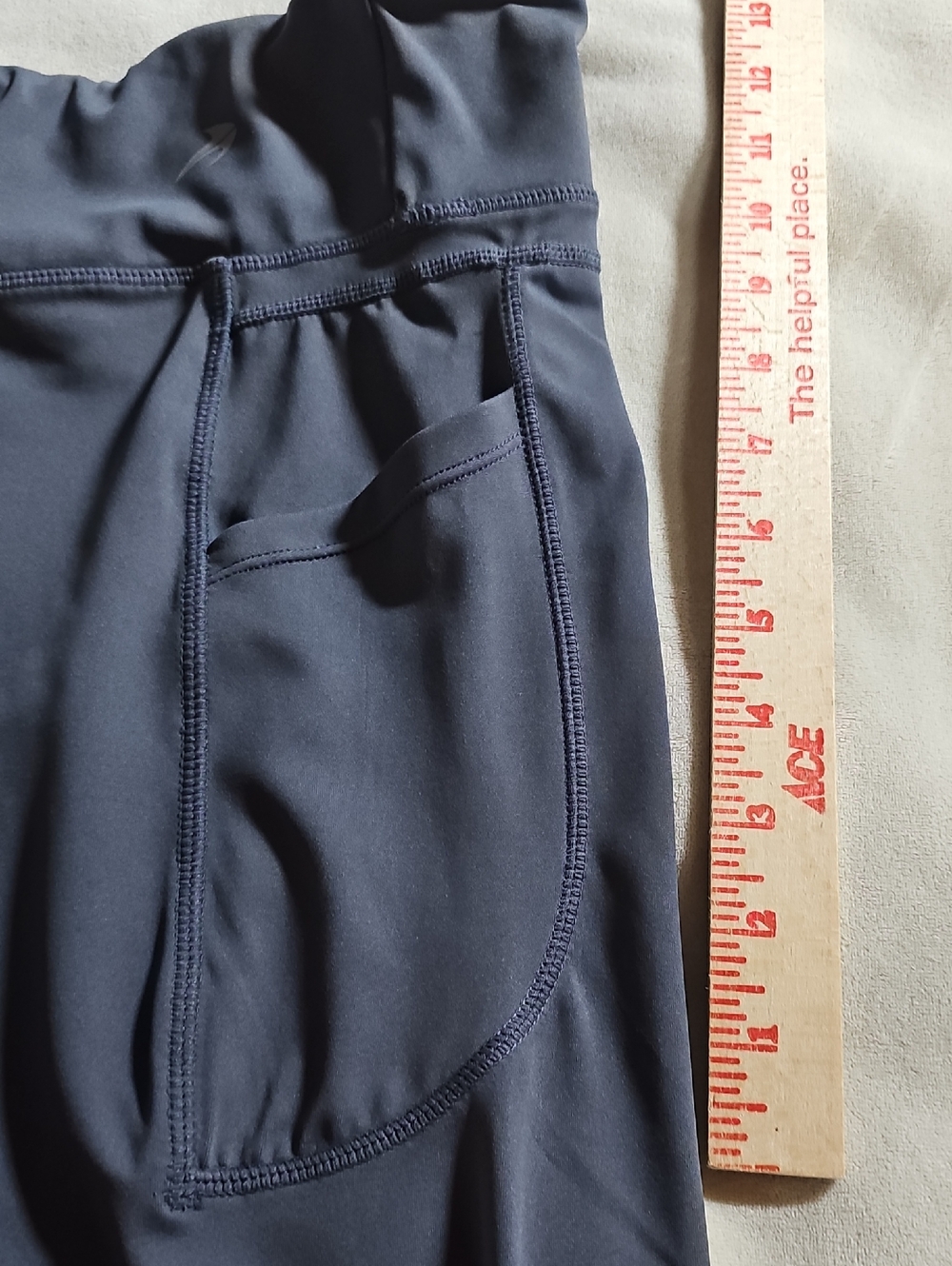 CompressionZ, High-Rise Side-Pocket Leggings in Slate Blue - Picture 11 of 12